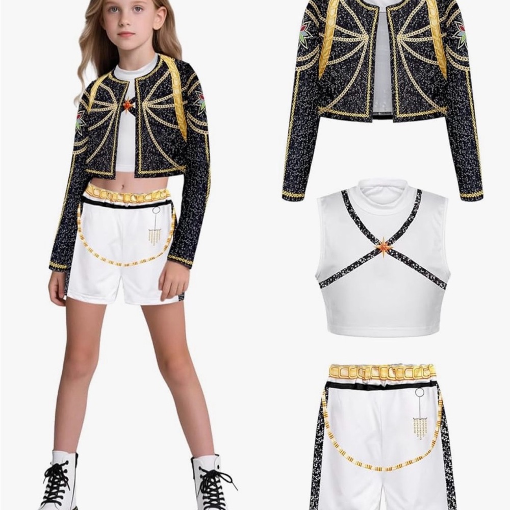 Girls Rumi Kpop Costume with Wig